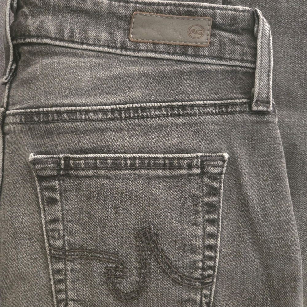 Anthropologie AG Jeans Farrah High Rise Skinny Grey Slim Fit Waisted Ankle - Picture 7 of 8